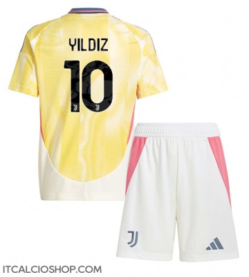 Juventus Kenan Yildiz #10 Seconda Maglia Bambino 2024-25 Manica Corta (+ Pantaloni corti)